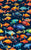 Colorful Fish on Black Image