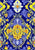 Vintage Damask Blue Yellow Image