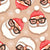 Santa Head Cookie on Tan Image