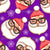 Santa Head Cookie on Purple Image