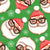 Santa Head Cookie on Green Image