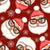 Santa Head Cookie on Burgundy Image