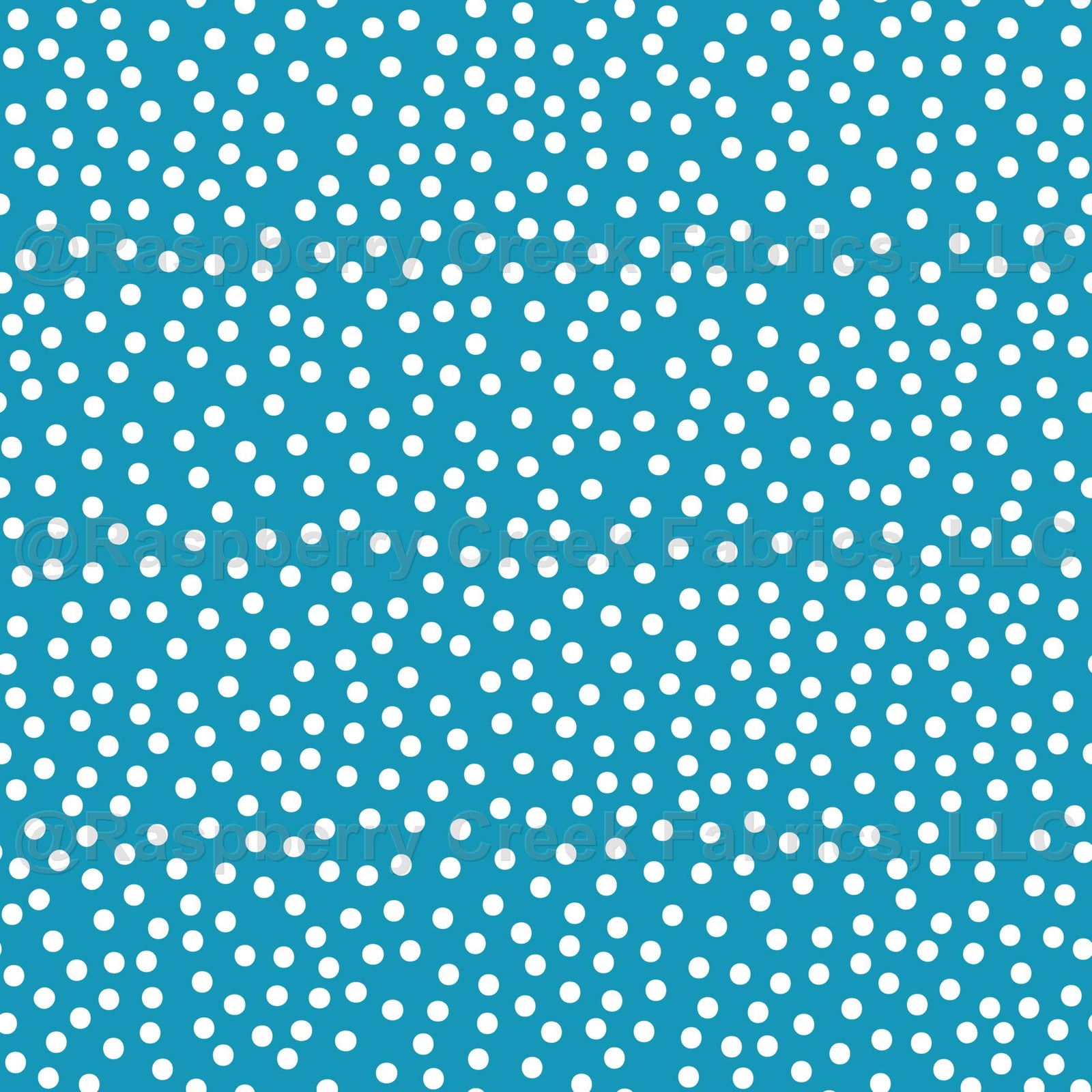 Haphazard Polka Dots on Turquoise