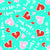 It's Me. Hi. I Love You. Red and Pink Hearts on Mint Teal Image