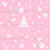 Christmas Holidays White Decoration Decals on Pink Image