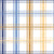Retro Blue and Brown Plaid on white large scale Image