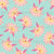 Water lilies on mint - a sweet floral design featuring pink and peach water lilies on a mint green background. Ideal for spring / summer (part of the “frogs and flora” collection) Image