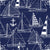 Sailboats by MirabellePrint / White on navy Image