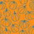 Pumpkin outlines (blue on orange) - fun pumpkin silhouettes (part of the 