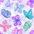 Pretty watercolor butterfly-purple Image