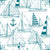 Sailboats by MirabellePrint / Teal on white Image