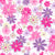 Groovy and cute, purple and pink simple florals on a white background - Carefree Days Collection Image