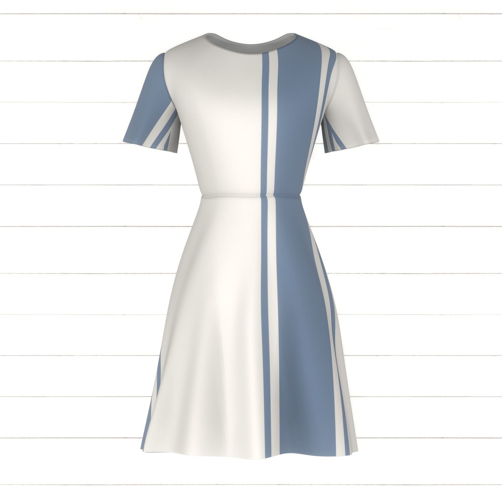 Soft Chambray Blue Ticking Stripes