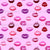 Lipstick Kissy Lips, Multicolored on Pink Image