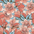 Coral Magnolia Blossoms on Denim Blue Image