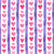 Purple Watercolor Stripes with Pink Hearts (Valentines Hugs and Kisses Collection) Image