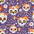 Cute Halloween skulls / Purple Image