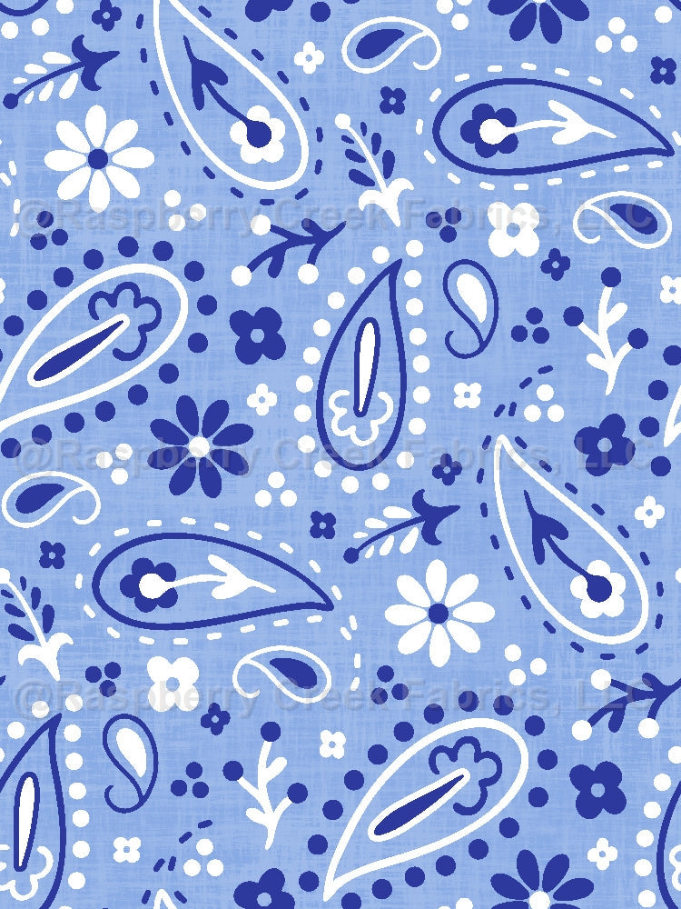 All American Cowboy Bandana Blue