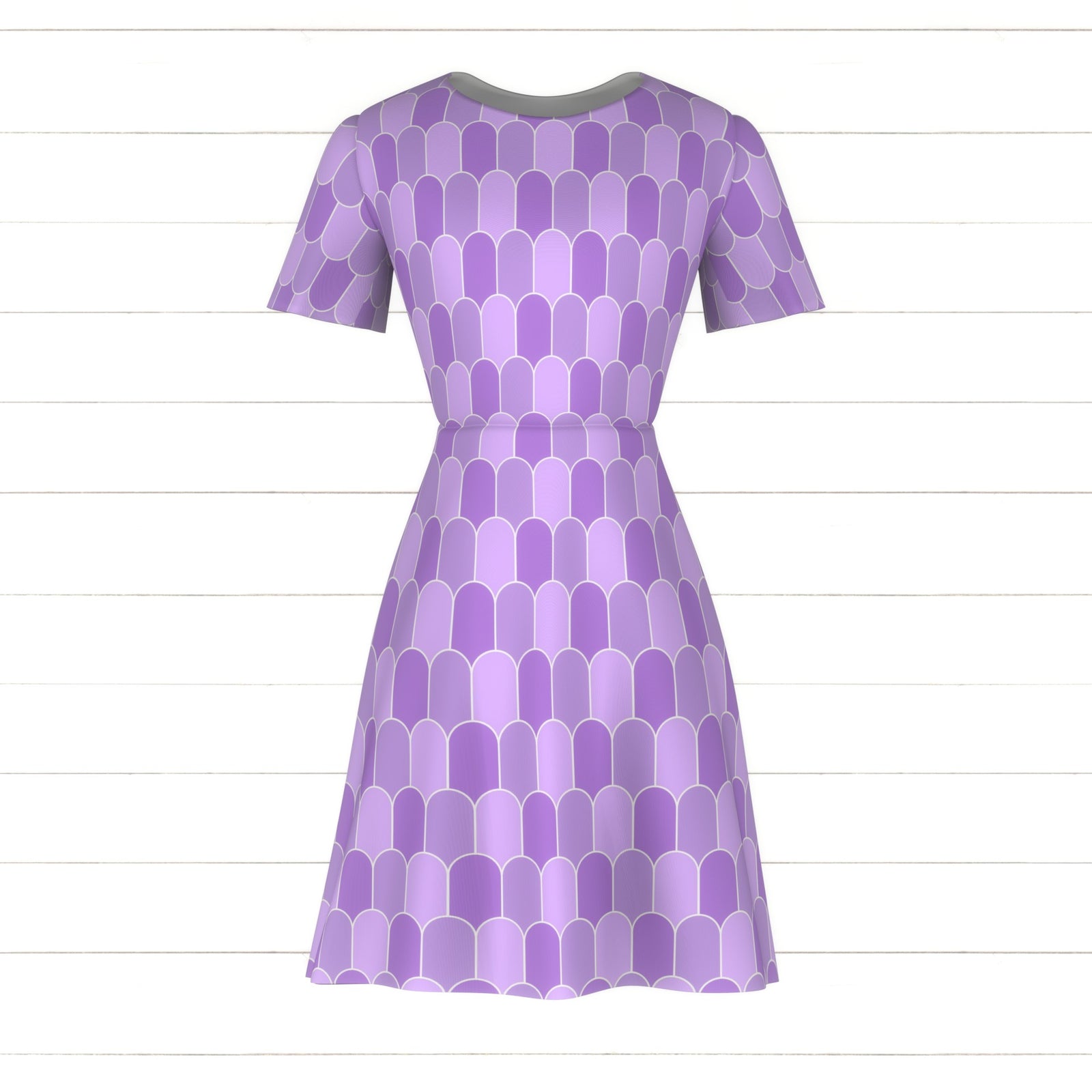 Groovy Scallops Purple Fabric, Raspberry Creek Fabrics, watermarked