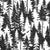 Pine trees by MirabellePrint / Black and white linen textured Image