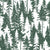 Pine trees by MirabellePrint / Green and white linen textured Image