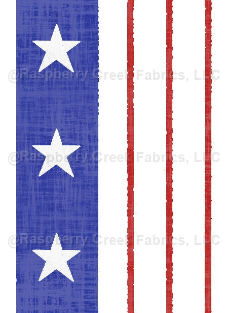 All American Stars and Stripes Fabric, Raspberry Creek Fabrics, watermarked