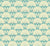 Retro daisies in teal blue - Fabric Image