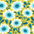 blue yellow graphic florals Image