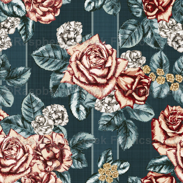 Victorian Roses Fabric - Raspberry Creek Fabrics