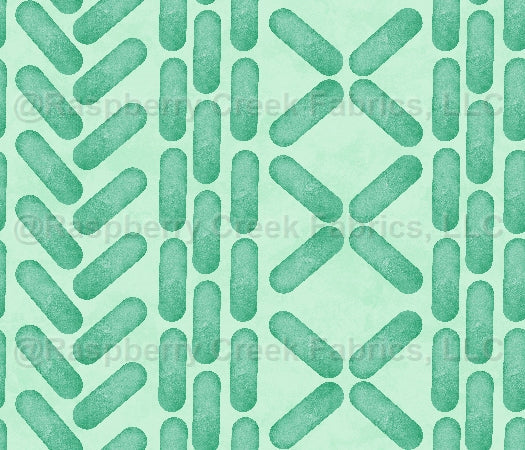 All I Want For Christmas Cable Knit Mint Fabric, Raspberry Creek Fabrics, watermarked