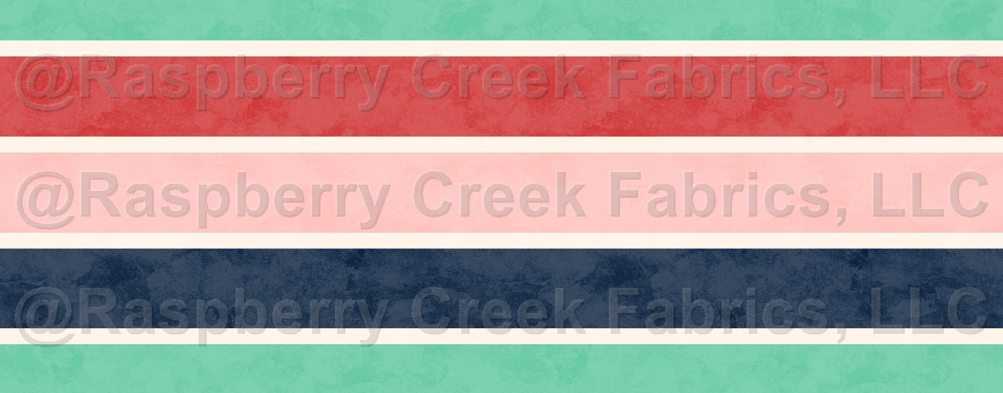 All I Want For Christmas Multi Stripe Navy Fabric, Raspberry Creek Fabrics, watermarked