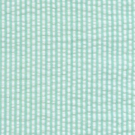 Aqua and White Pin Stripe Seersucker, Robert Kaufman Seersucker Collection Fabric, Raspberry Creek Fabrics, watermarked, restored
