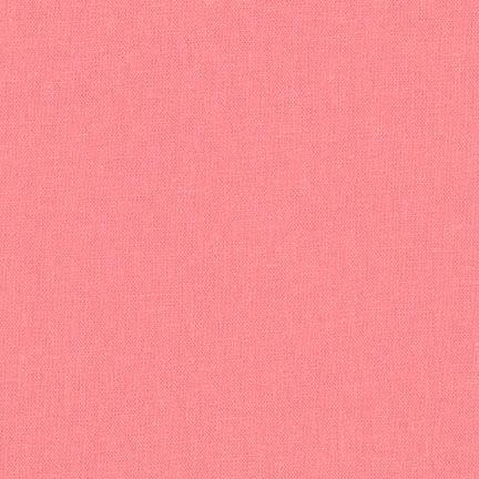 Nectar Coral Pink Washable Yarn Dyed Rayon Linen, Brussels Washer Linen Collection By Robert Kaufman Fabric, Raspberry Creek Fabrics, watermarked, restored