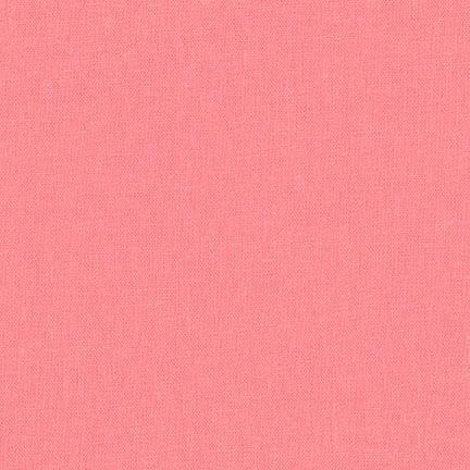 Nectar Coral Pink Washable Yarn Dyed Rayon Linen, Brussels Washer Linen Collection By Robert Kaufman Fabric, Raspberry Creek Fabrics, watermarked, restored