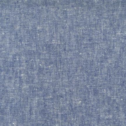 Denim Blue Washable Yarn Dyed Rayon Linen, Brussels Washer Linen Collection By Robert Kaufman Fabric, Raspberry Creek Fabrics, watermarked, restored