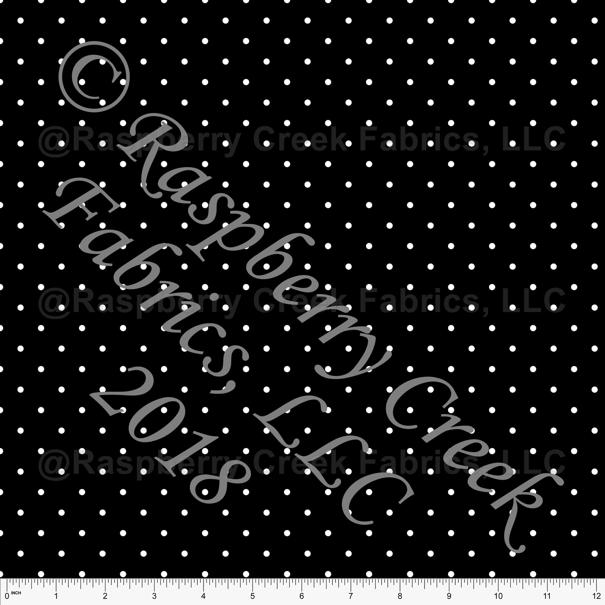 Black and White Pin Dot, Basics for CLUB Fabrics Fabric, Raspberry Creek Fabrics, watermarked