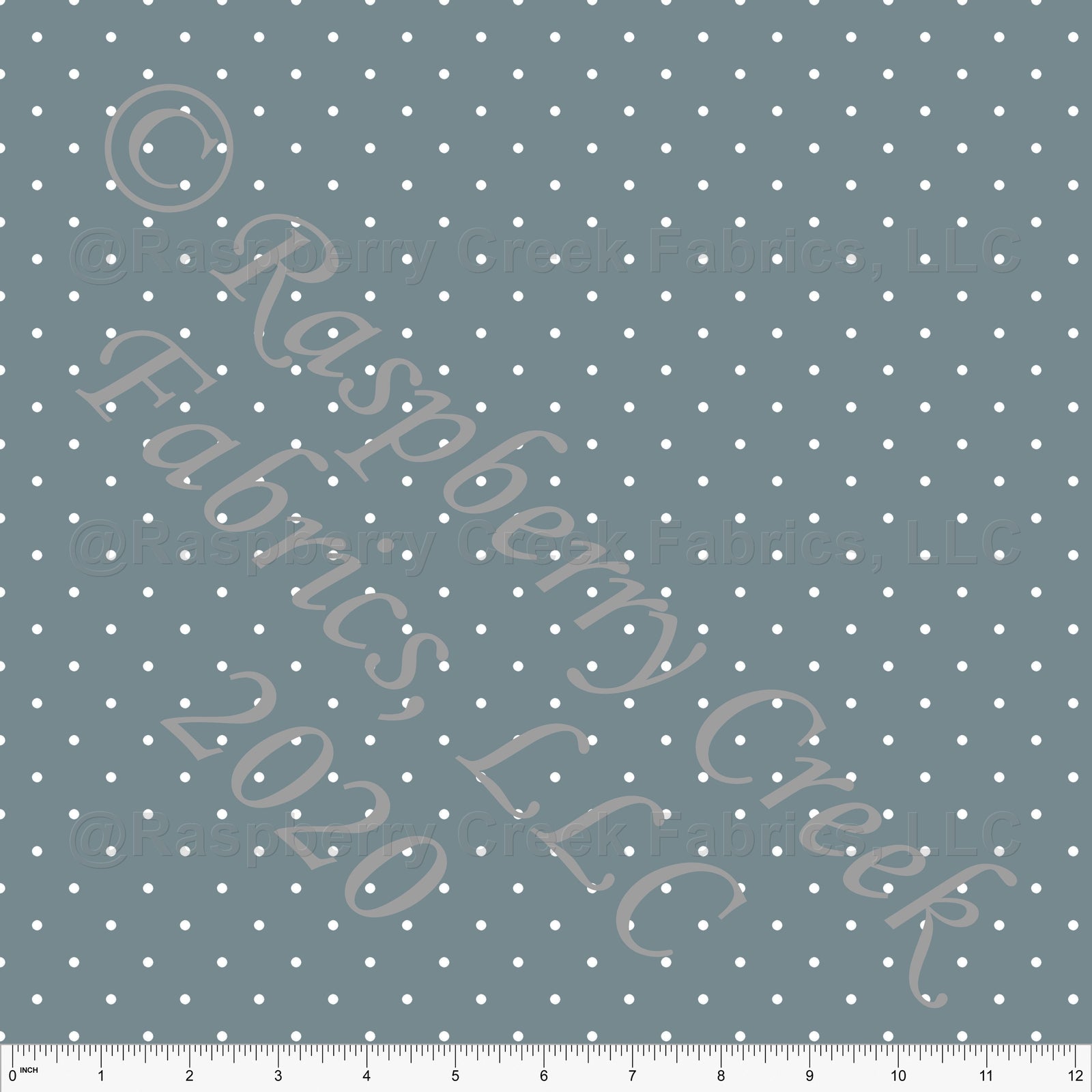 Dusty Blue and White Pin Dot Print Fabric, Basics for CLUB Fabrics