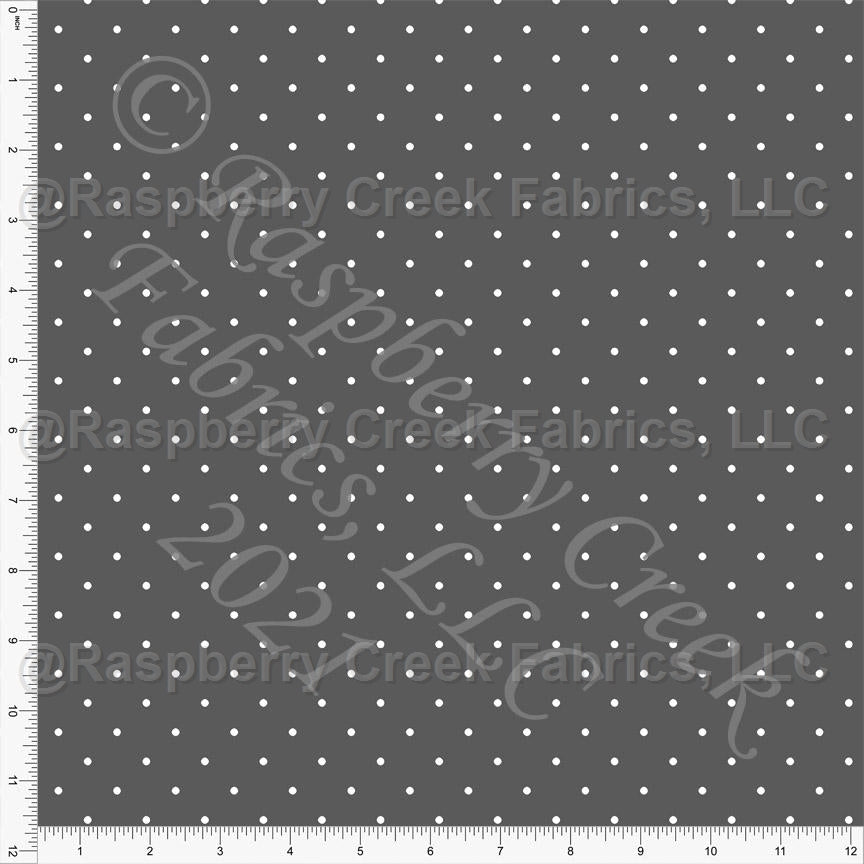 Medium Grey and White Pin Dot, Basics for CLUB Fabrics Fabric, Raspberry Creek Fabrics, watermarked