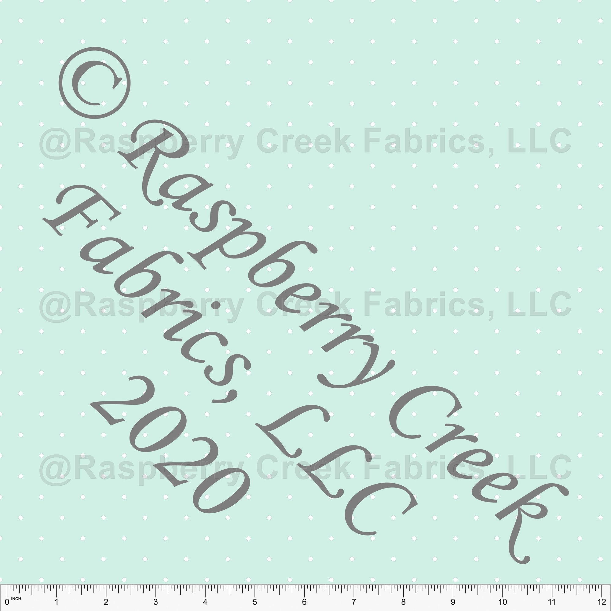 Mint and White Pin Dot, Basics for CLUB Fabrics Fabric, Raspberry Creek Fabrics, watermarked