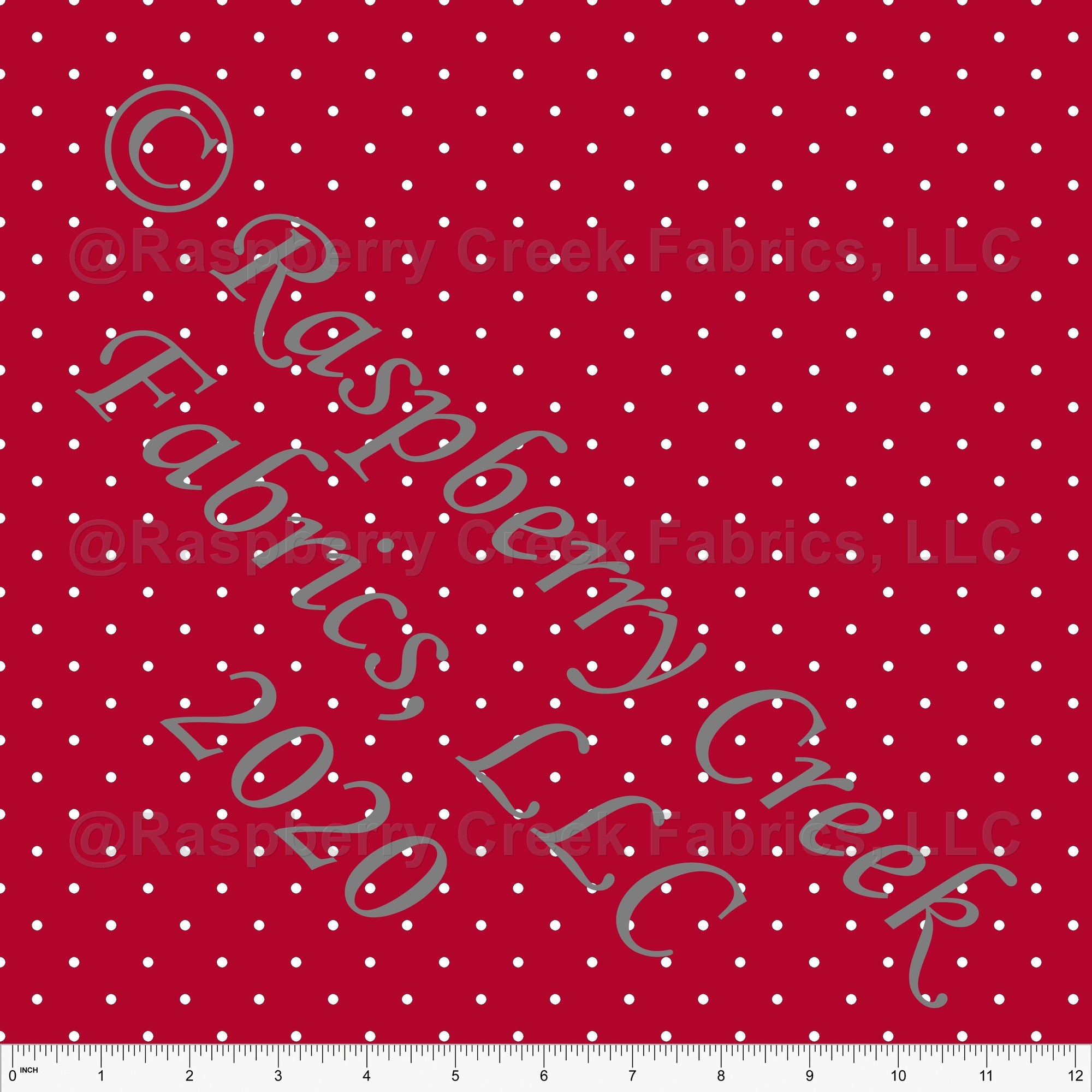 Red and White Pin Dot, Basics for CLUB Fabrics Fabric, Raspberry Creek Fabrics, watermarked
