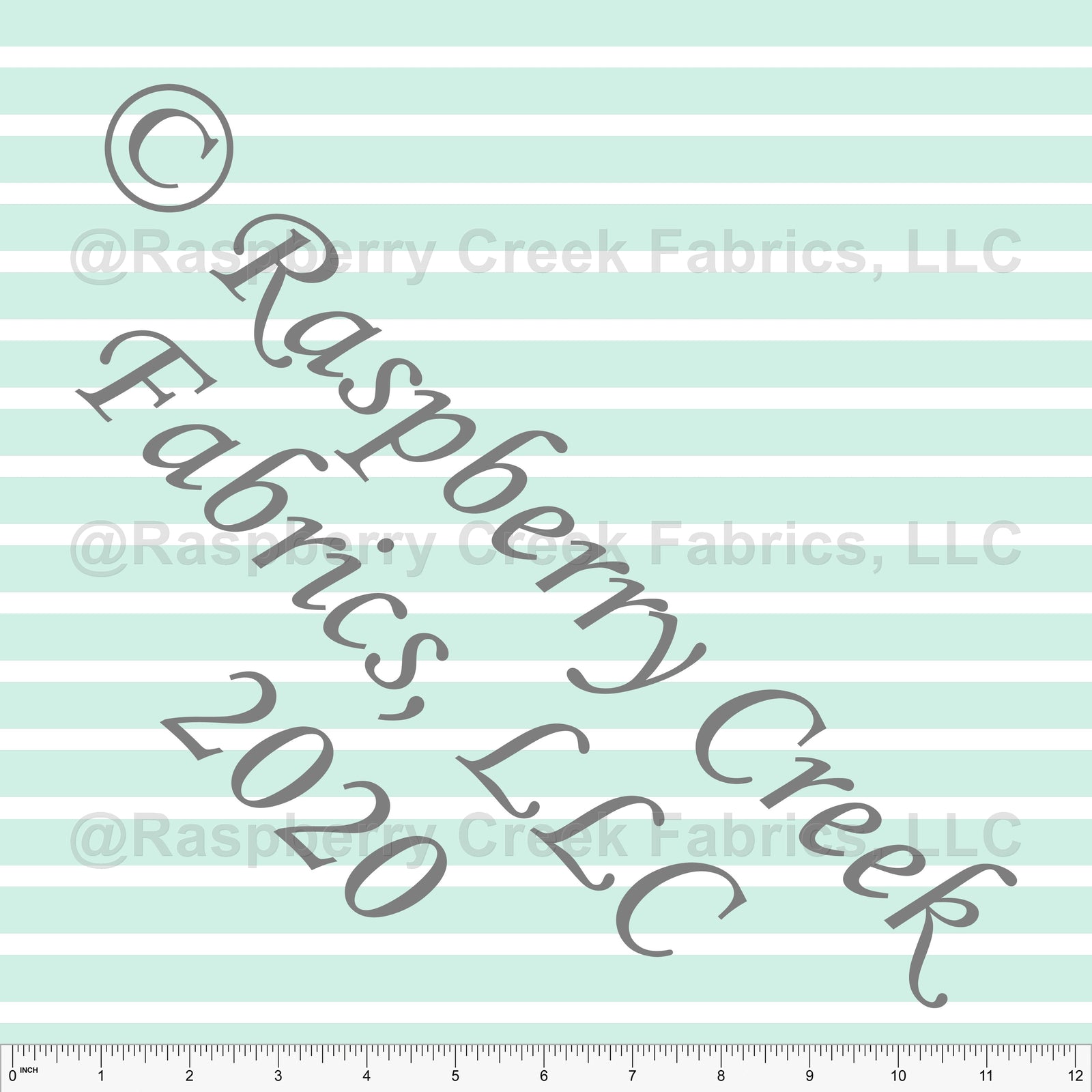 Mint and White Stripe, Basics for CLUB Fabrics