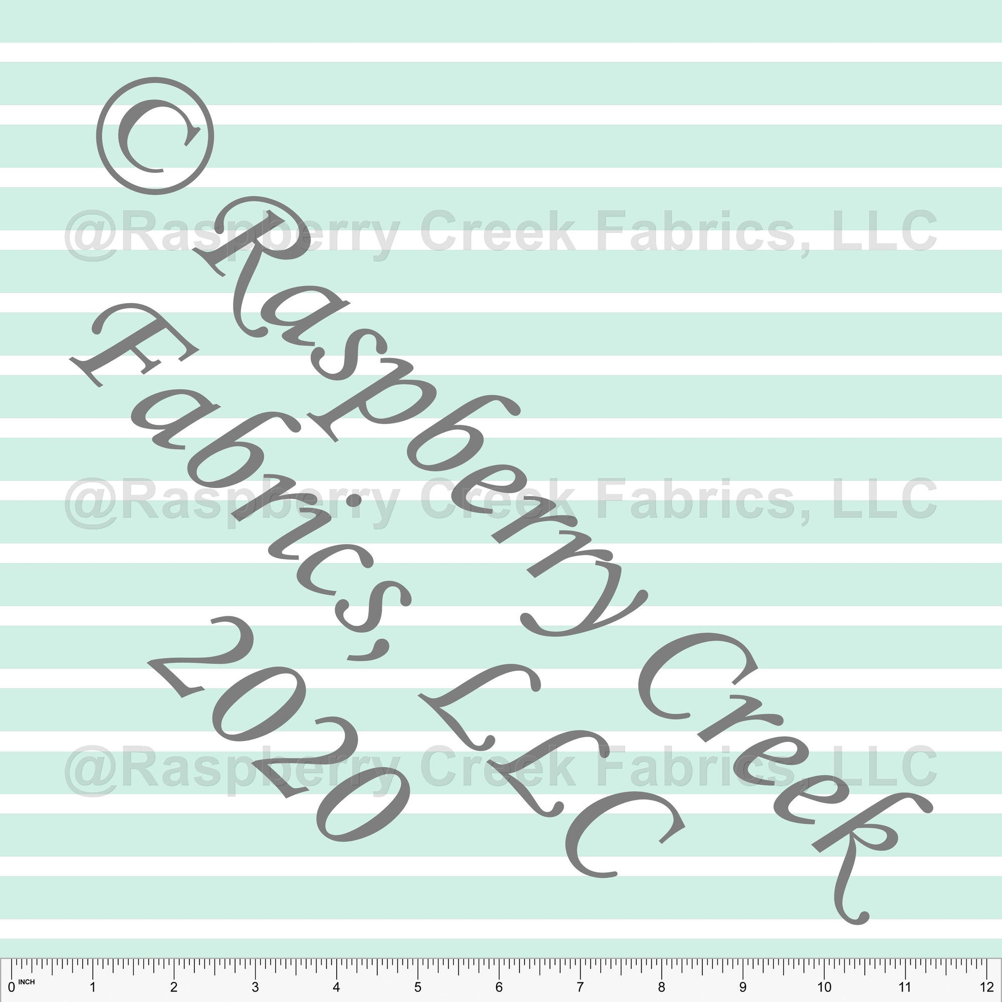 Mint and White Stripe, Basics for CLUB Fabrics Fabric, Raspberry Creek Fabrics, watermarked