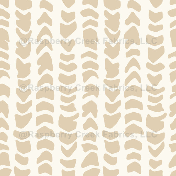 White Sand Vertical Hebrew Cone Shell Design - Raspberry Creek Fabrics