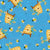 Bees and Skeps on textured medium blue background, from Bees Knees Collection Image