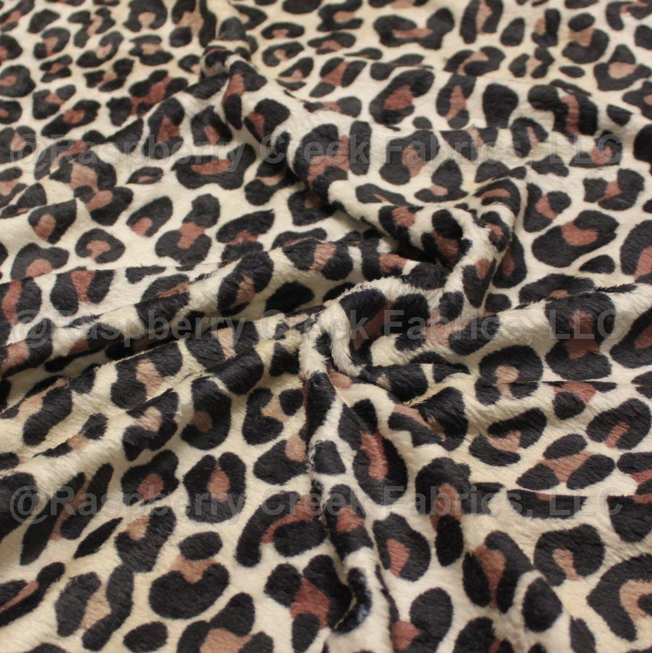 uddannelse Ampere Udgående Black Brown Tan and Cream Leopard Print Minky Cuddle Fabric, CLUB Fabrics  Fabric, Raspberry Creek Fabrics