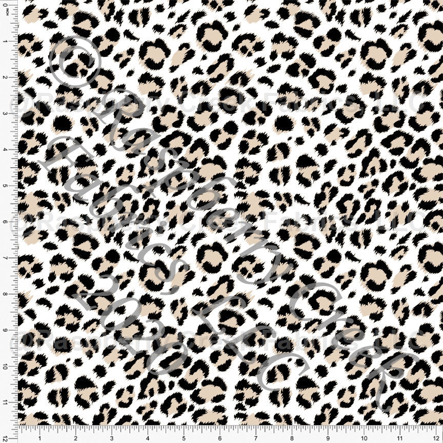 Black and Tan Khaki Leopard Animal Print Ponte De Roma Knit Fabric, CLUB Fabrics Fabric, Raspberry Creek Fabrics, watermarked