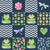 Friendly Frog Patchwork Navy Image