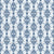Classic blue geometric, floral, diamonds in chintz style pattern print by Annette Winter Image