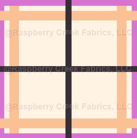 Booojee Plaid Purple and Cream Fabric, Raspberry Creek Fabrics, watermarked