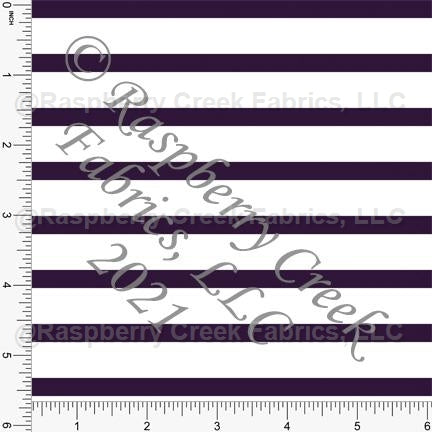 Eggplant and White Stripe Print, Cotton Basics for Club Fabrics Fabric, Raspberry Creek Fabrics, watermarked